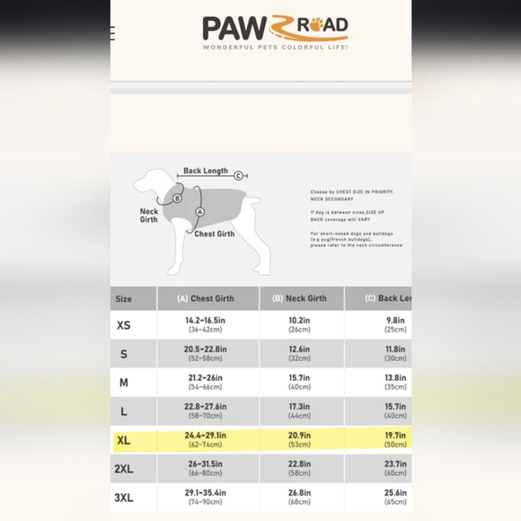 NWT XL Winter Pet Jacket PAWZ Road Removable hood - Picture 10 of 12